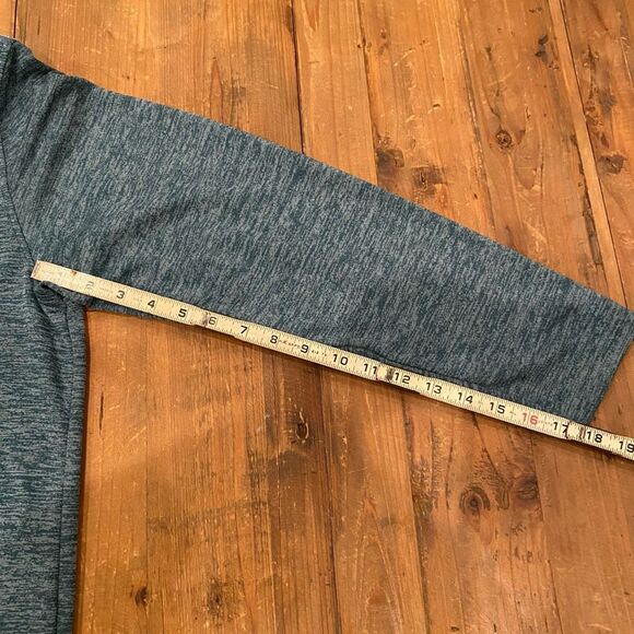 Van Heusen Air Blue Quarter Zip Long Sleeve Activewear Mens Size Small - Picture 5 of 6